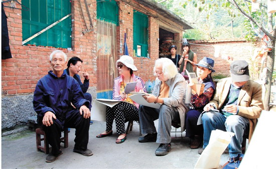 吴山明太行山黄石公园写生作品赏析